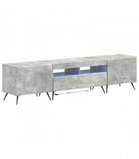 vidaXL 5 Piece LED TV Cabinet Concrete Grey Engineered Wood