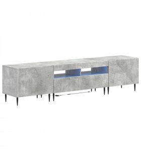 vidaXL 3 Piece LED TV Cabinet Concrete Grey Engineered Wood