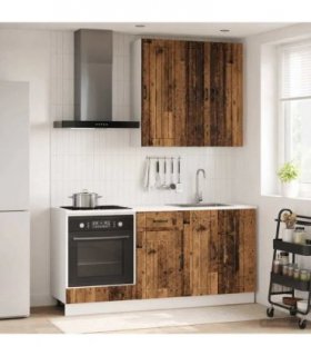 vidaXL Kitchen Unit LUCCA 5 pcs Old Wood Engineered Wood