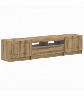 vidaXL 5 Piece LED TV Cabinet Artisan Oak Engineered Wood