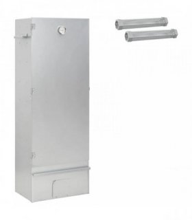 vidaXL Smoker Oven 3 pcs 44.5 x 29 x 110 cm Galvanised steel Silver