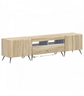 vidaXL 5 Piece LED TV Cabinet Sonoma Oak Engineered Wood