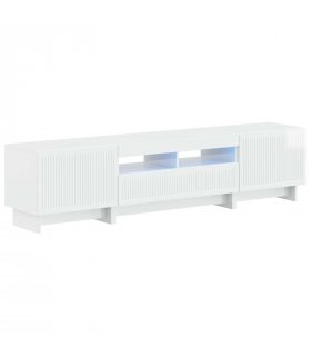 vidaXL 5 Piece LED TV Cabinet High Gloss White Engineered Wood