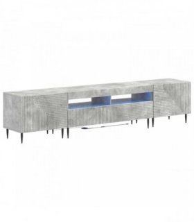 vidaXL 3 Piece LED TV Cabinet Concrete Grey Engineered Wood