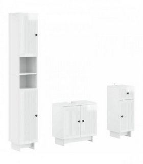 vidaXL 3 Piece Bathroom Cabinet Set EDE Engineered Wood