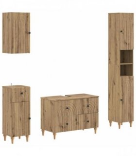 vidaXL 4 Piece Bathroom Cabinet Set ALKMAAR Artisan Oak