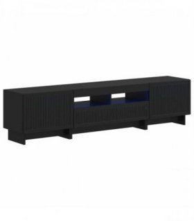 vidaXL 5 Piece LED TV Cabinet Black Engineered Wood
