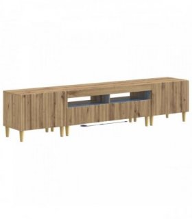 vidaXL 5 Piece LED TV Cabinet Artisan Oak Engineered Wood