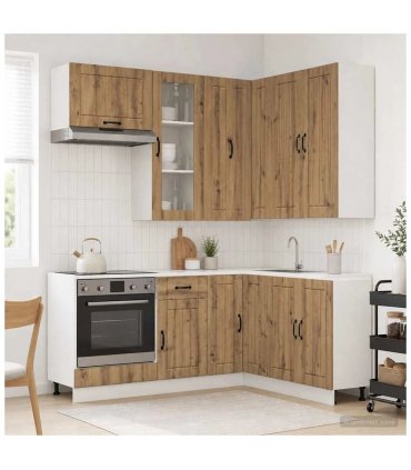 vidaXL Kitchen Unit LUCCA 8 pcs Artisan Oak Engineered Wood