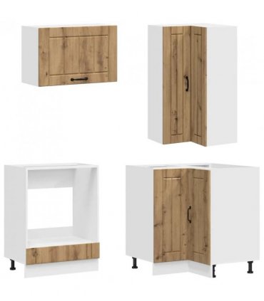 vidaXL Kitchen Unit LUCCA 8 pcs Artisan Oak Engineered Wood