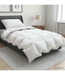 vidaXL 90% Goose Down Duvet Set FULDA 2 pcs 137 x 200 cm Winter White