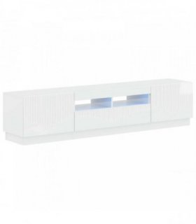 vidaXL 5 Piece LED TV Cabinet High Gloss White Engineered Wood