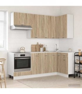 vidaXL Kitchen Unit LYON 8 pcs Sonoma Oak Engineered Wood