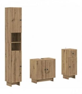 vidaXL 3 Piece Bathroom Cabinet Set EDE Engineered Wood
