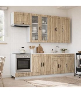 vidaXL Kitchen Unit KALMAR 8 pcs Sonoma Oak Engineered Wood