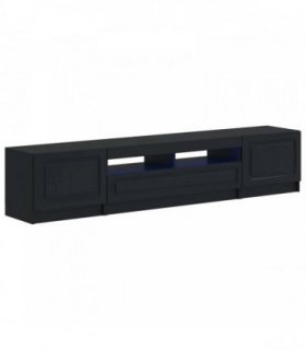 vidaXL 5 Piece LED TV Cabinet Black Engineered Wood