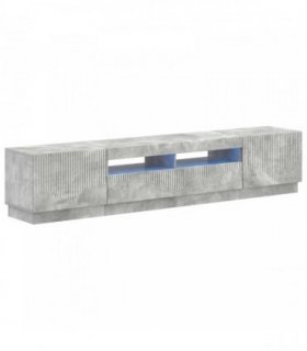 vidaXL 5 Piece LED TV Cabinet Concrete Grey Engineered Wood
