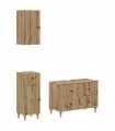vidaXL 3 Piece Bathroom Cabinet Set ALKMAAR Artisan Oak
