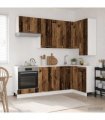vidaXL Kitchen Unit LYON 8 pcs Old Wood Engineered Wood