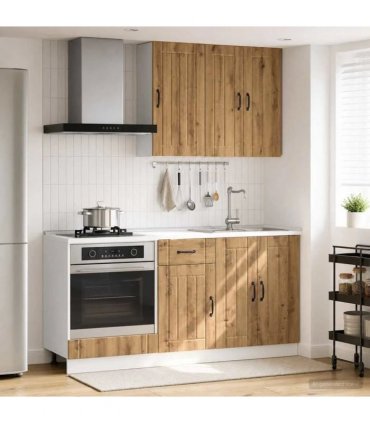 vidaXL Kitchen Unit LUCCA 5 pcs Artisan Oak Engineered Wood