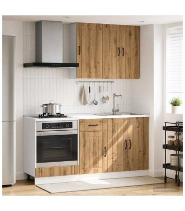 vidaXL Kitchen Unit LUCCA 5 pcs Artisan Oak Engineered Wood
