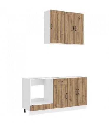 vidaXL Kitchen Unit LUCCA 5 pcs Artisan Oak Engineered Wood
