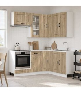 vidaXL Kitchen Unit KALMAR 8 pcs Sonoma Oak Engineered Wood
