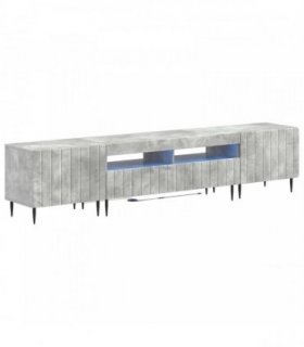 vidaXL 5 Piece LED TV Cabinet Concrete Grey Engineered Wood