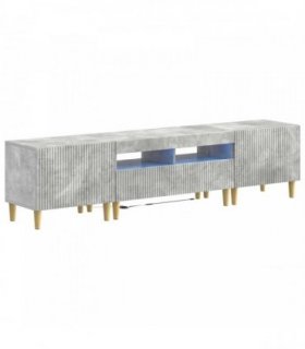 vidaXL 5 Piece LED TV Cabinet Concrete Grey Engineered Wood