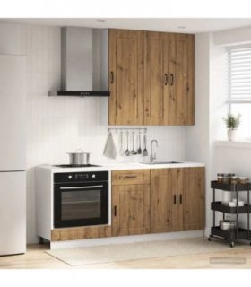 vidaXL Kitchen Unit PORTO 5 pcs Artisan Oak Engineered Wood
