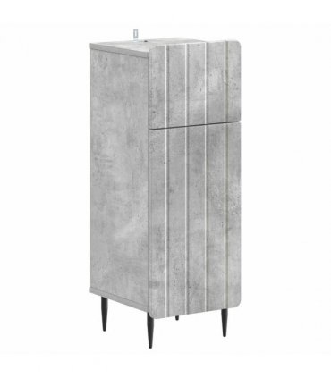 vidaXL 4 Piece Bathroom Cabinet Set ZWOLLE Concrete Grey