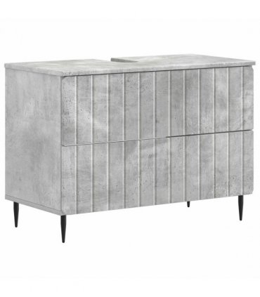 vidaXL 4 Piece Bathroom Cabinet Set ZWOLLE Concrete Grey
