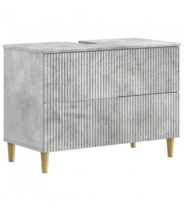 vidaXL 2 Piece Bathroom Cabinet Set ARNHEM Concrete Grey