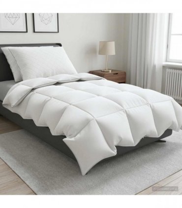 vidaXL 90% Goose Down Duvet Set FULDA 3 pcs 135 x 220 cm Winter White