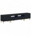 vidaXL 5 Piece LED TV Cabinet Black Engineered Wood