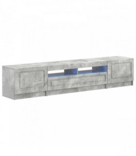 vidaXL 5 Piece LED TV Cabinet Concrete Grey Engineered Wood
