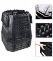 vidaXL Garden Composter Black 93.3x93.3x113 cm 740 L
