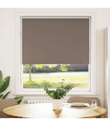 vidaXL Roller Blind Blackout Coffee 110x130 cm Fabric Width 105.7 cm Polyester