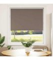 vidaXL Roller Blind Blackout Coffee 110x130 cm Fabric Width 105.7 cm Polyester