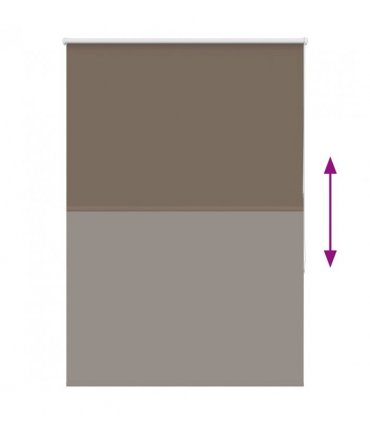 vidaXL Roller Blind Blackout Coffee 110x130 cm Fabric Width 105.7 cm Polyester