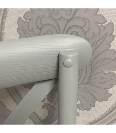 GREY FRENCH CROSS BACK CHAIR 47.0(L) x 29.5(W) x 47.6(H) Grey Sturdy & Versatile