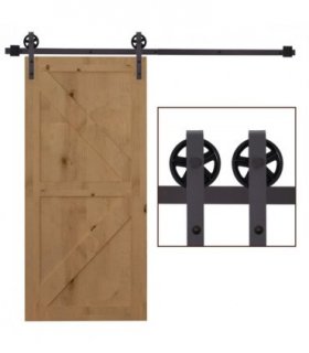 Sliding Door Rail Barn Door Kit Single Wooden 6FT /1830mm