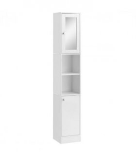 Bathroom Floor Storage Cabinet White Particleboard 30W x 28D x 180Hcm
