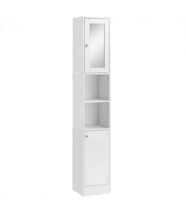 Bathroom Floor Storage Cabinet White Particleboard 30W x 28D x 180Hcm