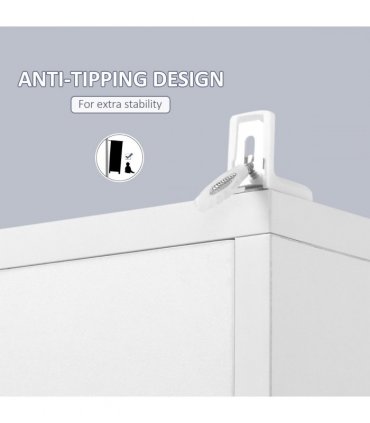 Bathroom Floor Storage Cabinet White Particleboard 30W x 28D x 180Hcm