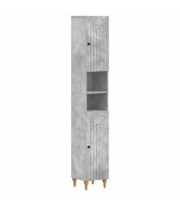 vidaXL 4 Piece Bathroom Cabinet Set ALKMAAR Concrete Grey