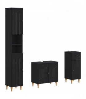 vidaXL 3 Piece Bathroom Cabinet Set ALKMAAR Engineered Wood