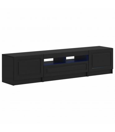 vidaXL 5 Piece LED TV Cabinet Black Engineered Wood