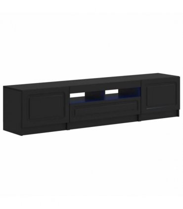 vidaXL 5 Piece LED TV Cabinet Black Engineered Wood