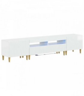 vidaXL 5 Piece LED TV Cabinet High Gloss White Engineered Wood